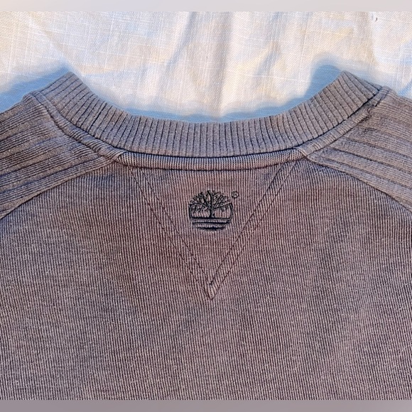 Timberland Mens Gray Crewneck Sweater with ribbed detailing - Picture 3 of 6